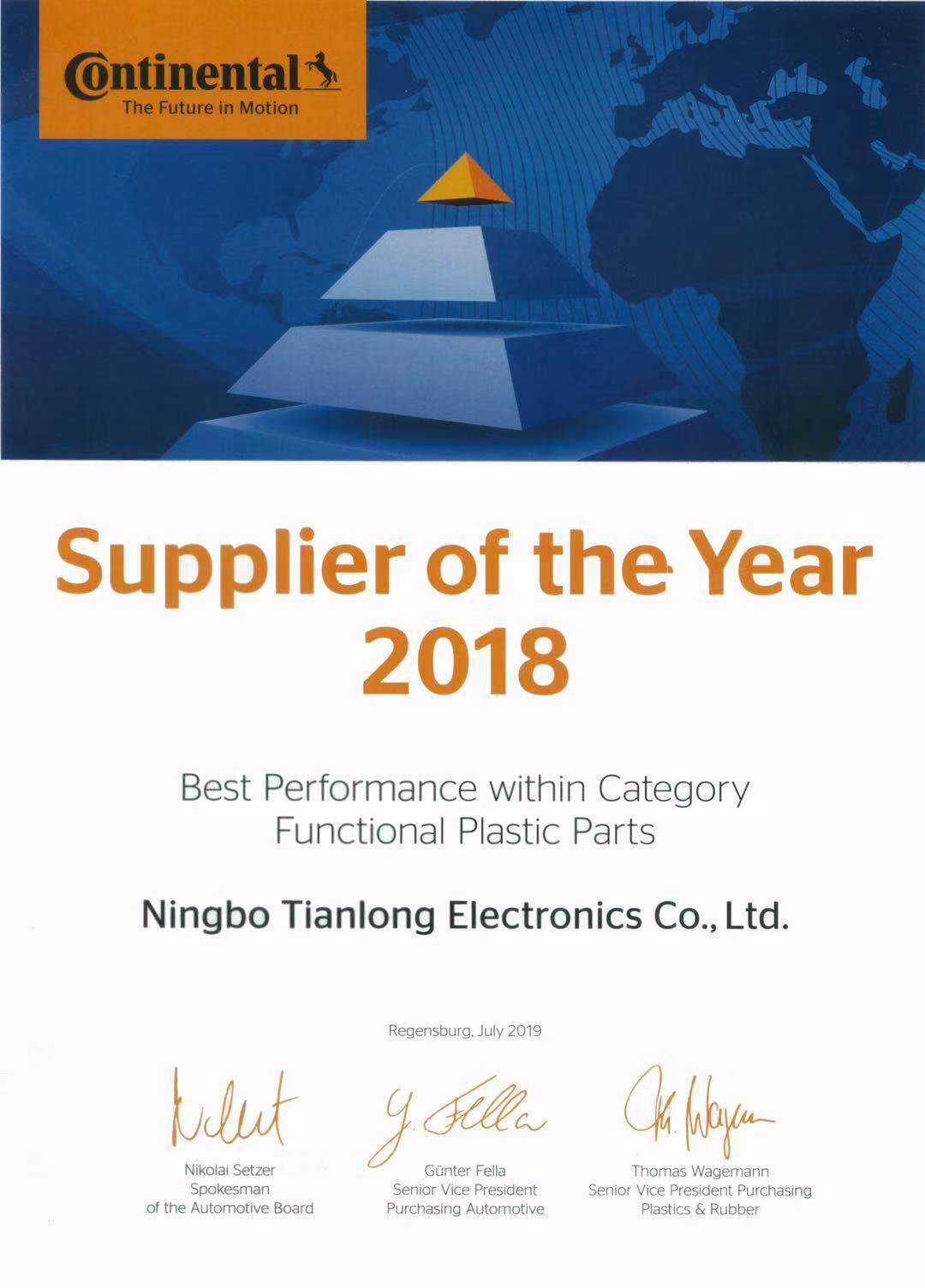 Conti-Supplier of the Year 2018